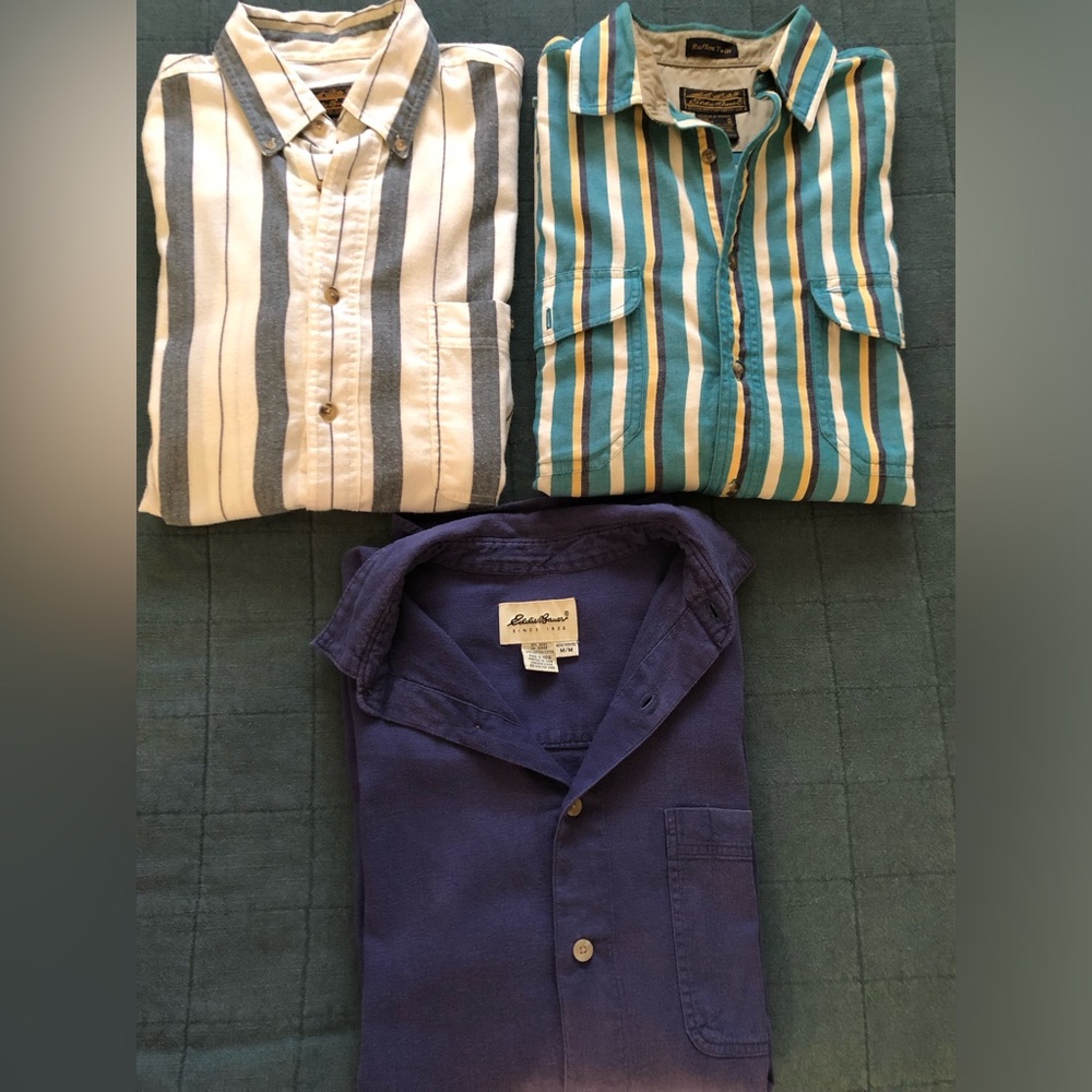 Vintage 90s Eddie Bauer (LOT 3) All Men’s Size M Button Down Shirts